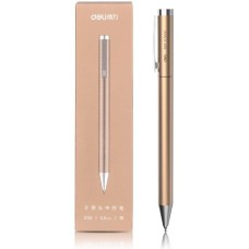 DELI Ручка гелев. автоматическая S99 GOLDEN золотистый d=0.5мм черн. черн. подар.кор. (1шт)
