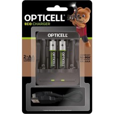 OPTICELL AA/AAA Аккумуляторная батарейка + Зарядное устройство Turbo АА 2600 mAh, 2 шт. 2600мAч