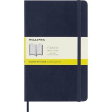 MOLESKINE Блокнот Classic Soft, 192стр, в клеточку, мягкая обложка, синий сапфир [qp617b20]