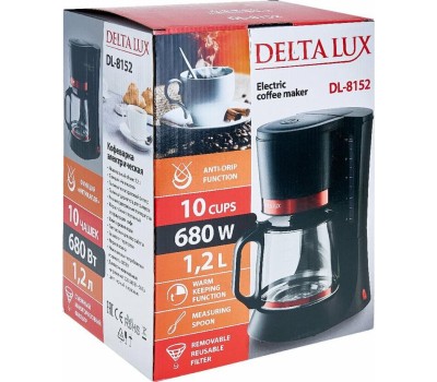 Кофеварка капельная DELTA LUX DL-8152