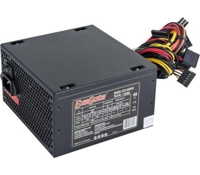 Блок питания EXEGATE 450W 450NPX, ATX, PC, black, 12cm fan, 24+4p, 6/8p PCI-E, 3*SATA, 2*IDE, FDD (EX224733RUS)