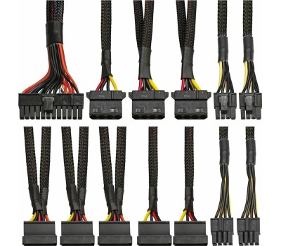 Блок питания EXEGATE 450W 450NPX, ATX, PC, black, 12cm fan, 24+4p, 6/8p PCI-E, 3*SATA, 2*IDE, FDD (EX224733RUS)