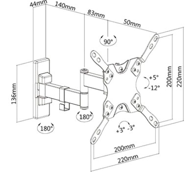 Кронштейн ULTRAMOUNTS UM866B для 13-43