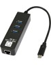 переходник-адаптер 5BITES UA3C-45-10BK USB3.1 / 3*USB3.0 / RJ45 1G / BLACK