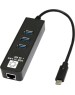переходник-адаптер 5BITES UA3C-45-10BK USB3.1 / 3*USB3.0 / RJ45 1G / BLACK
