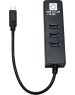 переходник-адаптер 5BITES UA3C-45-10BK USB3.1 / 3*USB3.0 / RJ45 1G / BLACK