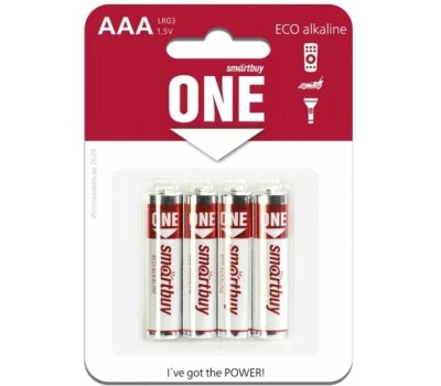 Элементы питания SMARTBUY (SOBA-3A04B-ECO) ONE LR03/4B