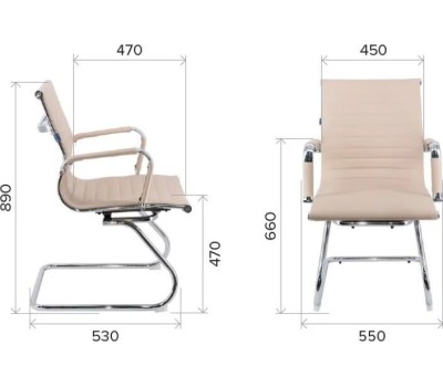 Кресло посетителя EVERPROF Leo CF экокожа черный