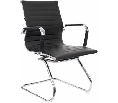 Кресло посетителя EVERPROF Leo CF экокожа черный