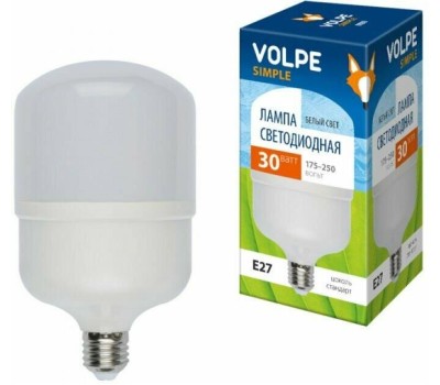 Лампа декоративная светодиодная VOLPE (10811) LED-M80-30W/NW/E27/FR/S картон