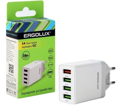 СЗУ ERGOLUX (15292) ELX-РA02QC-C01 , белый