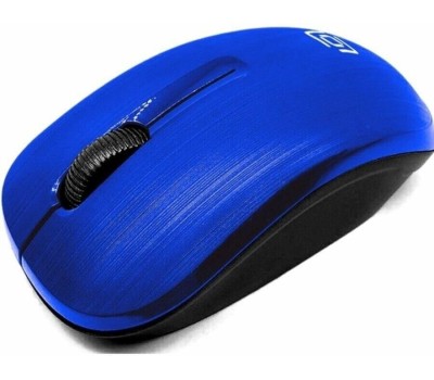 OKLICK Мышь Оклик 525MW черный/голубой оптическая (1000dpi) беспроводная USB для ноутбука (3but)