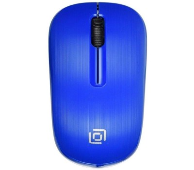 OKLICK Мышь Оклик 525MW черный/голубой оптическая (1000dpi) беспроводная USB для ноутбука (3but)