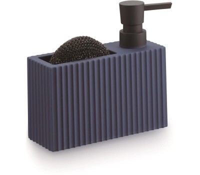 Диспенсер для мыла с карманом под губку ЕГ (576) Диспенсер для мыла с карманом под губку синий