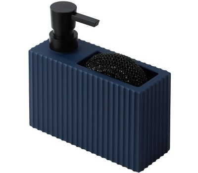 Диспенсер для мыла с карманом под губку ЕГ (576) Диспенсер для мыла с карманом под губку синий