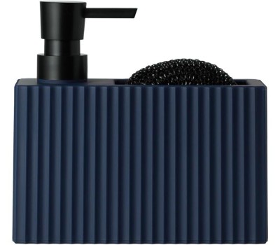 Диспенсер для мыла с карманом под губку ЕГ (576) Диспенсер для мыла с карманом под губку синий