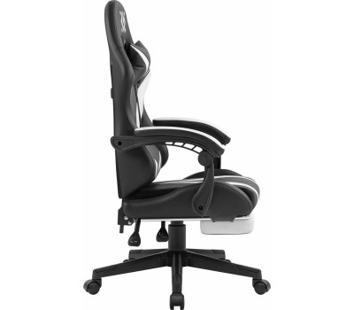 Кресло DEFENDER (64477) Aspect Чер/Белый,класс 4,PU,подножка