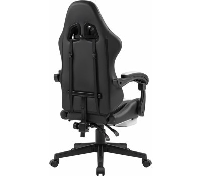 Кресло DEFENDER (64477) Aspect Чер/Белый,класс 4,PU,подножка