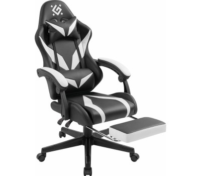 Кресло DEFENDER (64477) Aspect Чер/Белый,класс 4,PU,подножка