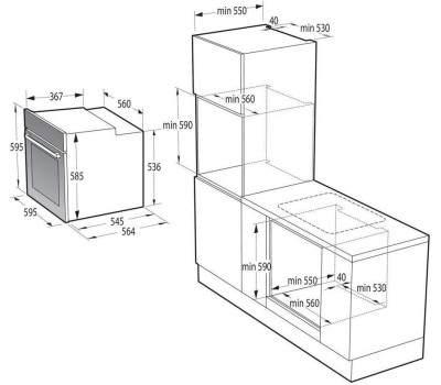 GORENJE Духовой шкаф BOS67371CLB, черный