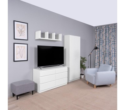 Корпусная мебель ГУД ЛАКК 2.03.02.080.1 КАСТОР комод 6 ящиков RU белый (2 пак.)