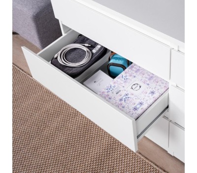 Корпусная мебель ГУД ЛАКК 2.03.02.080.1 КАСТОР комод 6 ящиков RU белый (2 пак.)