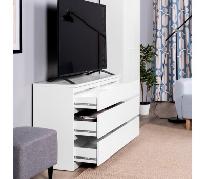 Корпусная мебель ГУД ЛАКК 2.03.02.080.1 КАСТОР комод 6 ящиков RU белый (2 пак.)