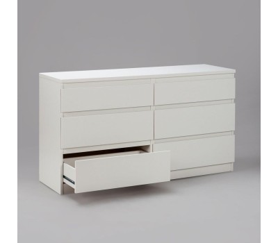 Корпусная мебель ГУД ЛАКК 2.03.02.080.1 КАСТОР комод 6 ящиков RU белый (2 пак.)