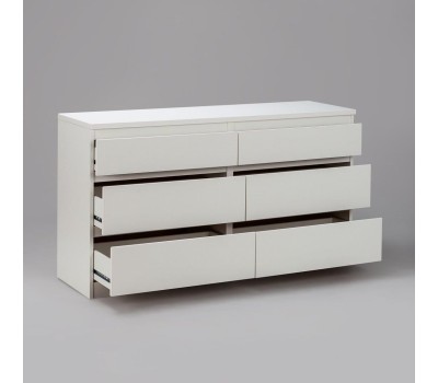 Корпусная мебель ГУД ЛАКК 2.03.02.080.1 КАСТОР комод 6 ящиков RU белый (2 пак.)