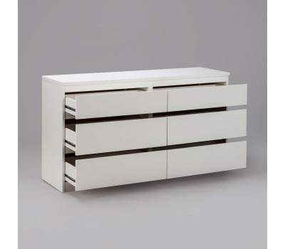 Корпусная мебель ГУД ЛАКК 2.03.02.080.1 КАСТОР комод 6 ящиков RU белый (2 пак.)