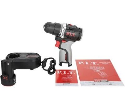 Дрель-шуруповёрт P.I.T. Дрель аккум. бесщёточная PBM12K-10B/1 X-DRIVER (12В, 35Нм, 10 мм, 2ск, 1 акб 2,0Ач, ЗУ, кор.)