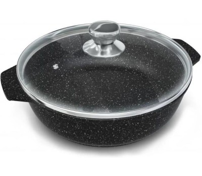 Жаровня НЕВА МЕТАЛЛ ПОСУДА L186540i а/пр литая 4,0л стекл/кр индукция Гранит