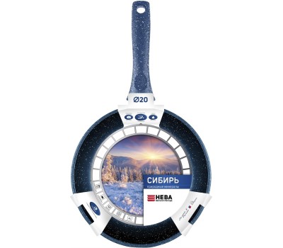 Сковорода НЕВА МЕТАЛЛ ПОСУДА 2424 а/пр литая 24см Сибирь