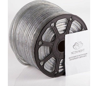 Лента светодиодная NEON-NIGHT Дюралайт LED двухжильный 230В 13мм 36 LED/м СИНИЙ эффект мерцания модуль 1м бухта 100м