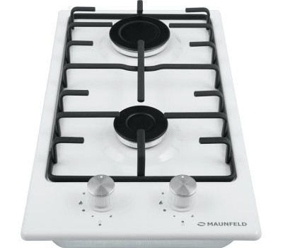 Варочная панель газовая MAUNFELD Газовая варочная панель EGHE.32.3EW\G, 2 конфорки, эмалированная сталь, белый