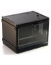 HYPERLINE Шкаф коммутационный TWB-FC-1866-GP-RAL9004 настенный, стеклянная передняя дверь, 18U, 600x920x600 мм