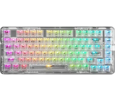 REDRAGON Клавиатура Elf Pro, беспроводная, USB, Bluetooth/Радиоканал, механическая, белый [71688]