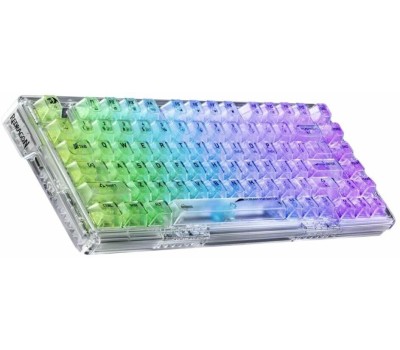 REDRAGON Клавиатура Elf Pro, беспроводная, USB, Bluetooth/Радиоканал, механическая, белый [71688]