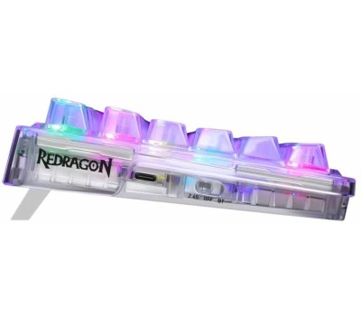 REDRAGON Клавиатура Elf Pro, беспроводная, USB, Bluetooth/Радиоканал, механическая, белый [71688]