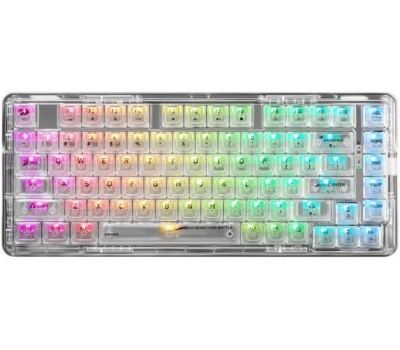 REDRAGON Клавиатура Elf Pro, беспроводная, USB, Bluetooth/Радиоканал, механическая, белый [71688]