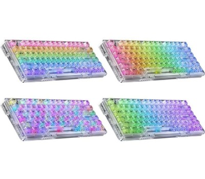 REDRAGON Клавиатура Elf Pro, беспроводная, USB, Bluetooth/Радиоканал, механическая, белый [71688]