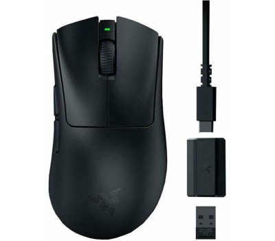 Мышь беспроводная RAZER Мышь беспроводная DeathAdder V3 HyperSpeed, игровая, радио, оптическая, USB, USB-C, 6400dpi, черный [rz01-05140100-r3g1]