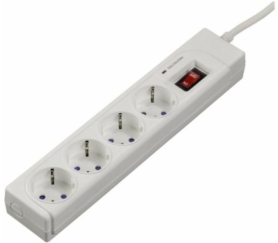 HAMA Сетевой удлинитель H-121939, 1.5м, белый [00121939]