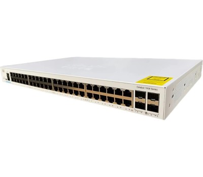 Коммутатор CISCO Коммутатор Catalyst 1000 48x 10/100 RJ-45 PoE+, 2x SFP/RJ-45 combo and 2 SFP uplinks, PoE+ 370W, C1000FE-48P-4G-L
