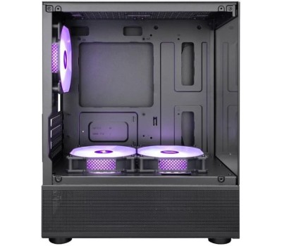 Корпус для ПК 1STPLAYER MIKU Mi2-A ARGB Black / mATX / 3x120mm ARGB fans / Mi2-A-BK-2FC7R-1FC7