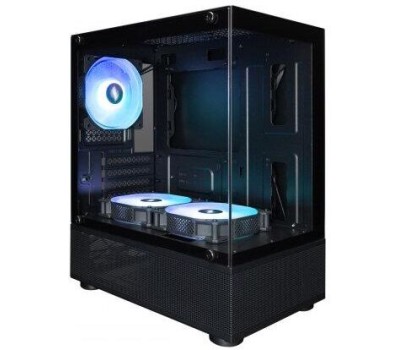 Корпус для ПК 1STPLAYER MIKU Mi2-A ARGB Black / mATX / 3x120mm ARGB fans / Mi2-A-BK-2FC7R-1FC7