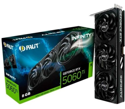 Видеокарта PALIT Видеокарта PCIE16 RTX5060TI 8GB PA-RTX5060Ti INFINITY 3 8GB NE7506T019P1-GB2062S