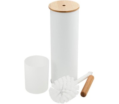 САНАКС - Ёрш напольный, металл, БЕЛЫЙ, с вставками дерева 1577