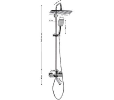 FABIA - Смеситель + стойка душевая 