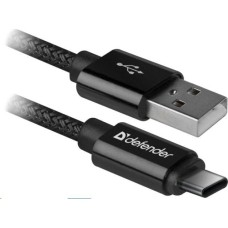 USB кабель DEFENDER (87814) USB09-03T PRO USB2.0, AM-TYPE-C, 1.0 м, черный